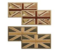 4 Pieces of British Flag Patches, Flag Pattern Patches, Patch Badges, Flag Patch Patches, Very Suitable for Backpacks and Clothing Patches (Camouflage Color, Green)