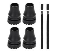 4 Pieces of Cane Rubber Tips, with 2 Cane Hand Ropes, Cane Rubber Feet, Non-Slip Cane Head Cap, Cane Accessories, Suitable for Walking Sticks, Crutches, Trekking Poles