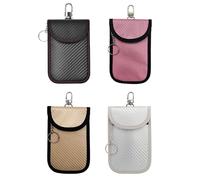 4 Pieces Of Car Key Case, Shielding Function Key Protection Accessories, Car Safety Protection Tools, Suitable For Anti-Theft Brush, Anti-Rfid Radio Frequency Signal Scanning.