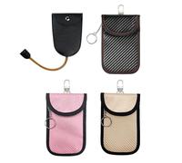 4 Pieces of Car RFID Shielded Key Case, with Anti-Theft Brush Function, Anti-Lost Car Key Protective Cover, Compact and Portable.