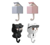 4 Pieces of Cat Hook, Creative and Fun Hook, Cartoon Cute Hook, Home Decoration Hook, Home Accessories.