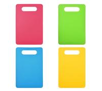 4 Pieces of Colored Plastic Cutting Boards, Mini Square Cutting Boards, Kitchen Tools, Suitable for Cutting Fruits, Vegetables, and Meat.