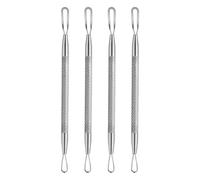 4 Pieces Of Double-Headed Acne Device, Anti-Rust Precision Head, Non-Slip Grip, Suitable For Personal Skin Care And Beauty Cleaning.