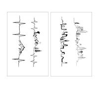 4 Pieces Of Ecg Tattoo Stickers, Herbal Realistic Tattoos, Can'T Be Washed Off, Semi-Permanent