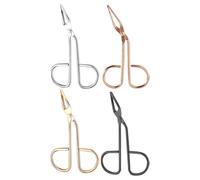 4 Pieces of Elbow Tweezers, Women's Eyebrow Tweezers, Metal Eyebrow Pliers, Eyebrow Plucking Clips, Eyebrow Repair Props, Beauty Tools