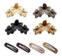 4 Pieces Of Flower Hairpins And 4 Pieces Of Bangs Hairpins, Retro Simple Hair Accessories, Women'S Hair Accessories, Hairstyle Decorations.
