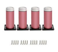 4 Pieces of Furniture Legs Adjustable Sofa Feet Plastic Cabinet Feet, for Table Legs Cabinet Legs Sofa Legs Bathroom Cabinet Legs, Support 200 KG(Color:red,Size:100mm)