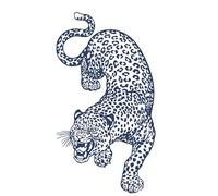 4 Pieces Of Herbal Juice Tattoo Stickers Waterproof And Sweat-Proof Not Afraid Of Rubbing Spotted Leopard Long-Lasting Body