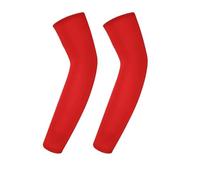 4 pieces of kid outdoor ice silk s.un protection sleeves quick-drying cycling boys and girls universal sports arm guards(Red,M)