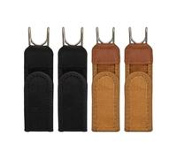 4 Pieces Of Lazy Belt Hooks, Easy To Use And Adjustable, Metal Hook Elastic Belt, Waist Organizer (Black, Brown).