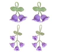 4 Pieces Of Lily Of The Valley Pendants, Hand-Woven Pendants, Creative Pendants, Cute Flower Pendants, Can Decorate Cars, Rooms, And Bags