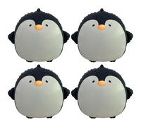 4 Pieces Of Penguin Balloons, Cute Cartoon Aluminum Film Balloons, Animal Party Background Decoration, Children'S Birthday Party Decoration, Penguin Birthday Decoration