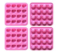 4 Pieces of Pig Shape Molds, Interesting Molds, Chocolate Molds, Cartoon Silicone Molds, Dessert Baking Tools