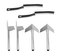 4 Pieces of Plastering Tools, 2 Pieces of Gap Brushes, Corner Spatula, Inner Corner Spatula for Drywall, Inner and Outer Corner Spatula, Stainless Steel 90 Degree Angle Spatula