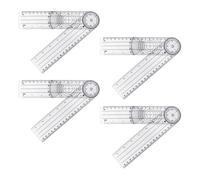 4 Pieces of Plastic Angle Ruler, Multi-Purpose Goniometer, Measurement Tools, Drawing Tools, Suitable for Doctors, Designers, Architects.