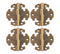 4 Pieces Of Retro Hinges, Retro Furniture Cabinets, Decorative Folding Butt Hinges, For Decorating Cabinets, Wine Cabinets, Wooden Doors, Bookcases