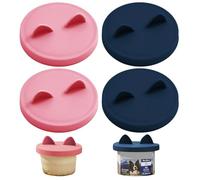 4 Pieces Of Silicone Can Lids, Sealing Lids For Pet Cans, Fresh-Keeping Lids For Pet Cans, Durable Can Lids, Pet Supplies
