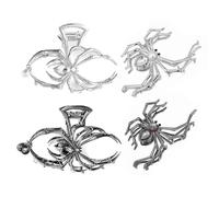 4 Pieces Of Spider-Shaped Grab Clips, Creative Hair Clips, Punk Style Accessories, Hairstyle Decorations, Clothing Accessories.