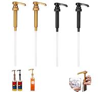 4 Pieces of Syrup Pumps, White Coffee Syrup Pump Syrup Bottle Pump Lotion Pump for Bottles, Coffee Syrup Pump Dispenser