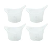 4 Pieces of White Silicone Eye Wash Cup, 8Ml with Scale, Soft and Comfortable, Multi-Functional Eye Cleaning and Care Liquid Cup, Eye Wash Shower Props.