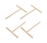 4 Pieces of Wooden Pancake Flattener, T-Shaped Egg Cake Scraper, Crepe Dough Spreading Tool, Baking Accessories.