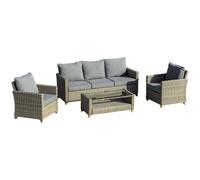 4-Pieces Patio Wicker Sofa Set