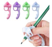 4 Pieces Pencil Grips Trainer for Left/Right Hand, Kids Writing Aid