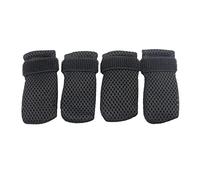 4 Pieces Pets Foot Covers Anti Scratch Adjustable Bath Washing Pet Supplies black medium