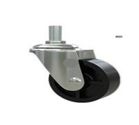 4 pieces/Pixing casters 2 inches black Pp swivel wheels refrigerator cabinet display tips(Black-Screw)