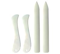 4 Pieces Plastic Bone Folder Paper Folders Set for Scoring, Folding, Polishing, Bookbinding, Leather Crafts, Origami Tools for Card Making, Quilting, Leather Crafts