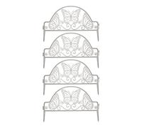 4 Pieces Plastic Picket Fence, Specially Detachable Plastic Fence, Butterfly Lawn Edge, Disassembled Garden Border Edges, Garden, Outdoor, Shepherd Fence, Wedding Decorative