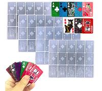 4 Pieces Playing Card Silicone Resin Mold Poker Mold Epoxy Silicone Casting Molds for Rummy Blackjack Canasta Euchre Pinochle Card Games,3D DIY Making Handmade Crafts