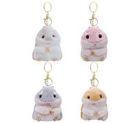 4 Pieces Plush Hamster Keychains, Cute Keychains, Children's Keychains, Fun Keychains, Decorative Keychains