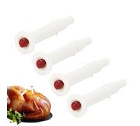4 Pieces Pop Up Turkey Thermometer, Turkey Thermometer Pop Up, Oven Safe Turkey Pop Up Timer, Pop Up Timers For Turkeys, Pop Up Poultry Temperature Meter Cook Meat Accurately Popping Out Gadget