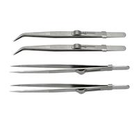 4 Pieces Precision Soldering Tweezer ESD Anti-Static Industrial Electronic Tweezers Tool Set for Jewelry Makeing