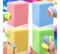 4 Pieces Pressure Toys Anti-stress Tofu Cube Dough Ball Slow Rising Nonsense Sensory Fidget Fun Toys Quiet Toys Educational Aid for Kids Hand Therapy