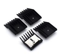 4 Pieces Professional A5-Style Dog Cat Grooming Animal Clipper Attachment Guard Guide Combs, 3mm, 6mm, 10mm, 13mm Compatible with Oster A5/A6 Andis AG BG Wahl KM 2/5/10 Series Pet Groomers (Black)