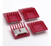 4 Pieces Professional A5-Style Dog Cat Grooming Animal Clipper Attachment Guard Guide Combs, 3mm, 6mm, 10mm, 13mm Compatible with Oster A5/A6 Andis AG BG Wahl KM 2/5/10 Series Pet Groomers (Fuscia)