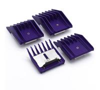 4 Pieces Professional A5-Style Dog Cat Grooming Animal Clipper Attachment Guard Guide Combs, 3mm, 6mm, 10mm, 13mm Compatible with Oster A5/A6 Andis AG BG Wahl KM 2/5/10 Series Pet Groomers (Purple)