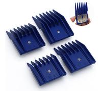 4 Pieces Professional A5 Style Hair Clipper Attachment Guard Guide Cutting Combs Set 76926-900, 1/8", 1/4", 3/8", 1/2", Compatible with Oster Classic 76 A5 Andis AG BG Wahl KM Pet Groomers(Navy)