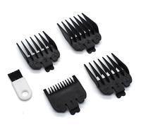 4 Pieces Professional Black Nylon Replacement Attachment Cutting Guard Guides Combs, 3/6/10/13mm Compatible with Wahl Full-Sized Magic Clip Super Taper Senior 8148 1919 8504 Hair Clippers