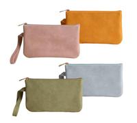 4 Pieces Pu Leather Storage Bag, Mini Storage Bag, Portable Storage Bag, Waterproof Clutch Bag, Women's Storage Bag