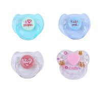 4 Pieces Reborn Doll Magnetic Pacifier, Simulation Magnetic Pacifier Toy for Re-Born Baby Dolls, Pretend Play Toy for Baby Doll Feeding Set, Reborn Dolls Accessories,for Boys Girls 0+ Months