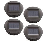 4 Pieces Replacement Solar Lights With Led Bulbs, Solar Top Lights Replacement, Led Solar Panel Lantern Cover