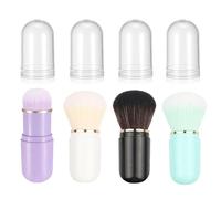 4 Pieces Retractable Makeup Brushes, Creative And Cute, With Dust Cover, Convenient Outdoor Travel, Multi-Function Brush, Beauty Tools.