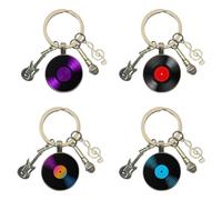 4 Pieces Retro Gramophone Keychains, Music Theme Keychains, Creative Keychains, Decorative Keychains, Gift Keychains