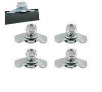 4 Pieces Screw Fitting For Airline Rail | L Track Double Lug Threaded Stud Nut Fitting Tie Down | Airline Rail Accessories For Automotive RV ATV Aircraft Trailer Cargo Control SUV Warehouse Van