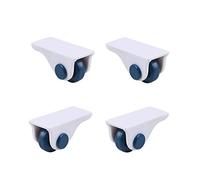 4 Pieces Self-Adhesive Wheel Directional Sticky Furniture Caster for Tissue Box Dust Bin, Blue