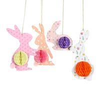 4 Pieces/set Easter Hanging Ornament 9.8x7.1inch Easter Gifts For Neighbors For Store Festival Decorations The Home Hanging Indoor