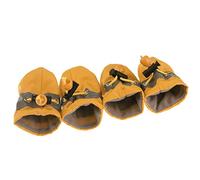 4 Pieces/set Portable Pet Dog Shoes Cover Non-slip Rain Boots Autumn Winter Dogs Paws Soft Shoes orange Type 5 without velvet